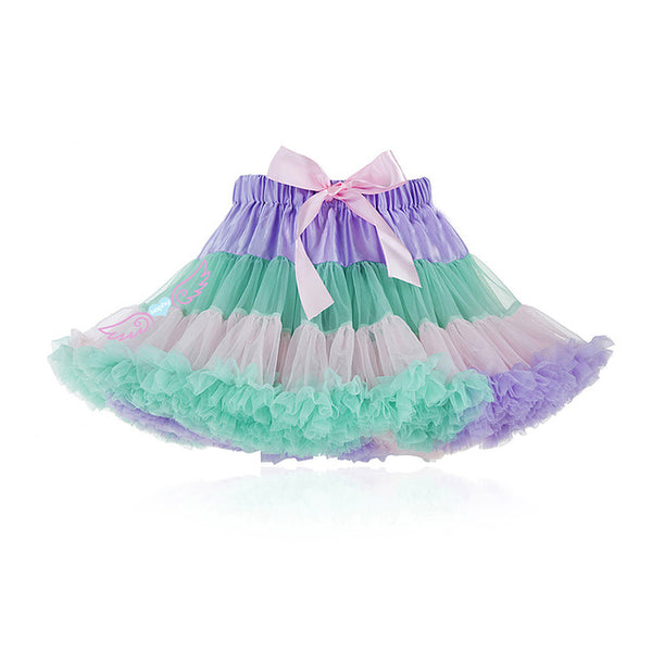 Women Tutu Skirt Ballet Pettiskirt 3 Layer Fluffy Full