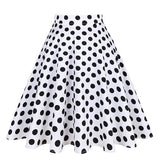 Polka Dot Printed Summer Women Skirt Colorful High