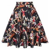 Polka Dot Printed Summer Women Skirt Colorful High