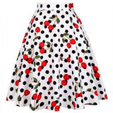 Polka Dot Printed Summer Women Skirt Colorful High
