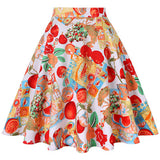 Polka Dot Printed Summer Women Skirt Colorful High