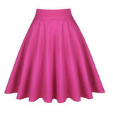 Cherry Printed 1950s Rockabilly Pleated Skirt High