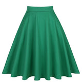 Cherry Printed 1950s Rockabilly Pleated Skirt High
