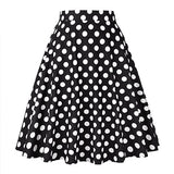 Summer Women Floral Casual Pleated Skirt High