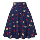 Polka Dot 50s Vintage Women Skirt High