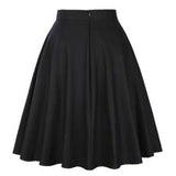High Waist Runway Pleated Skirt Black