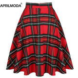 Retro Women Skirts Fashion Small Polka Dot Printed Pleated
