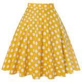 Retro Women Skirts Fashion Small Polka Dot Printed Pleated