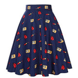 Summer 50s 60s Vintage Retro Fruit Print High