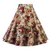 Runway Summer Pleated Skirt Floral High