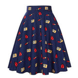 Runway Summer Pleated Skirt Floral High