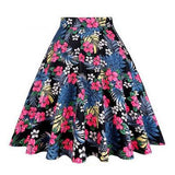 Runway Summer Pleated Skirt Floral High