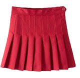 Women Skirt Preppy Style High Waist Pleated