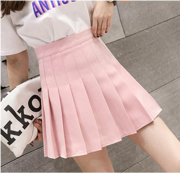 2020 Fashion Women high waist pleated skirt