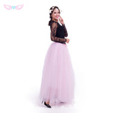 7 Layers  Tulle Tutu Skirt dusty pink Formal Long
