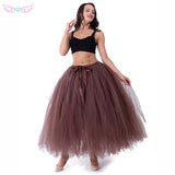 Hot Red Long Tulle Skirt,   Birthday party Skirt