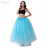 Floor Length gray green white  Skirt Tulle Overskirt