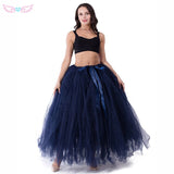 Floor Length gray green white  Skirt Tulle Overskirt