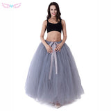 Floor Length gray green white  Skirt Tulle Overskirt
