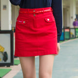 Women Pleated Golf Skirt Ladies Slimming