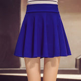 Women Sport Pleated Mini Skirt Candy Color
