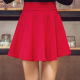 Women Sport Pleated Mini Skirt Candy Color