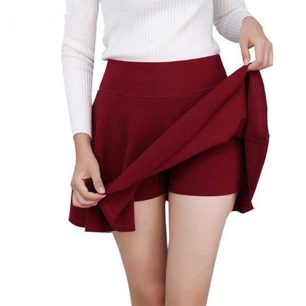 10 Color Women Sport Pleated Mini Skirt Candy