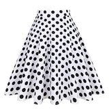Cherry Printed 1950s Rockabilly Pleated Skirt High
