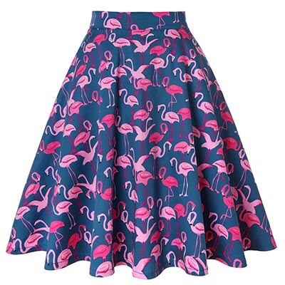 Parrot Animal Printed High Waist Women Skirt