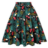Parrot Animal Printed High Waist Women Skirt