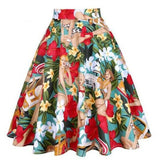 Parrot Animal Printed High Waist Women Skirt